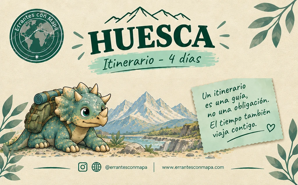 Imagen instagram sobre el itinerario del viaje a Huesca