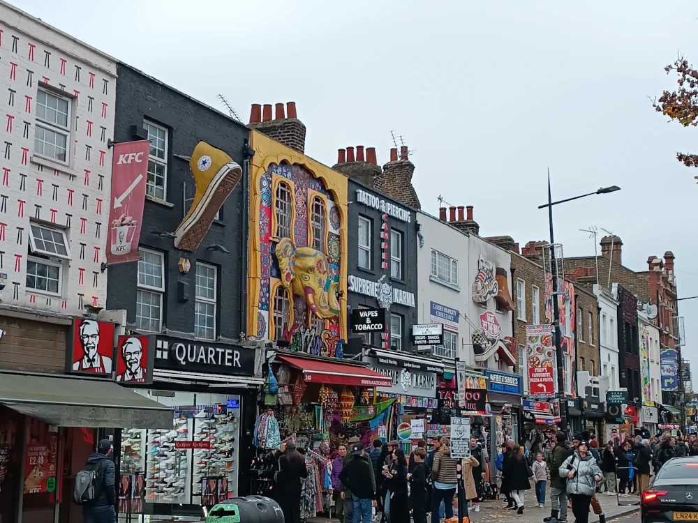Calles y mercado de Camden, en Londres